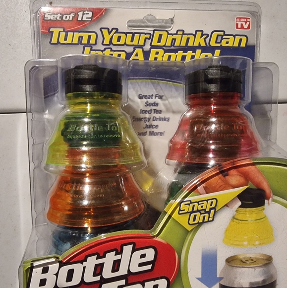 🆕️ As Seen On TV Set Of 12 Bottle Tops Turn Your Drink Can Into A Bottle - Picture 4 of 4